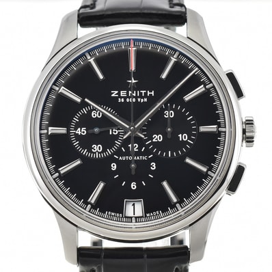 値下 ゼニス ZENITH 03.2110.400 キャプテン エルプリメロ 自動巻き メンズ 良品 箱付き D#144776