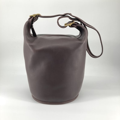 COACH(コーチ) ダッフルサック グラブタンレザー ゴールド金具 9085 ショルダーバッグ ブラウン