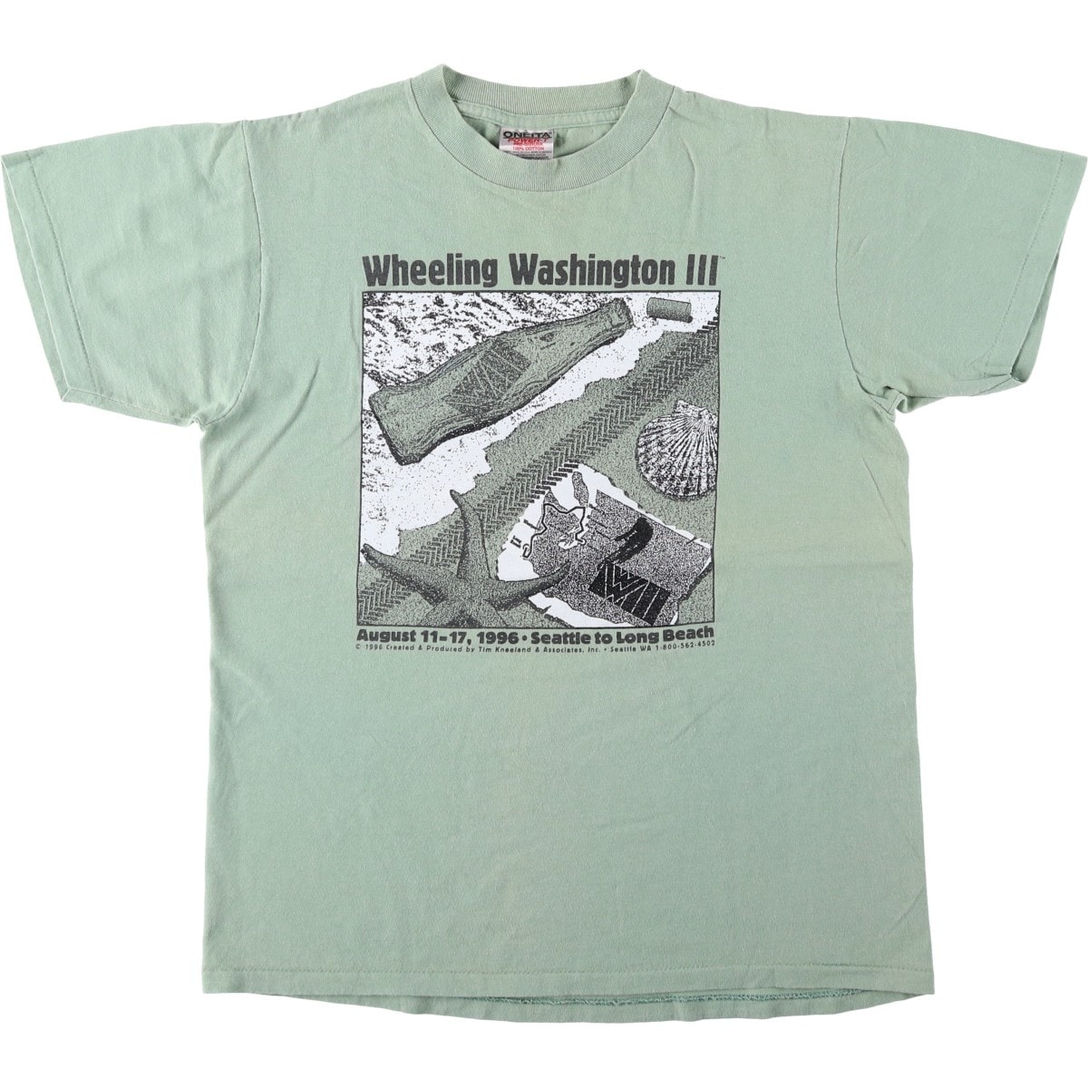 古着 90年代 オニータ ONEITA Wheeling Washington III プリントTシャツ USA製 メンズM相当 ヴィンテージ/eaa653993