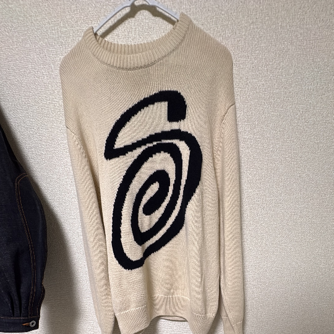 Stussy x Patta Stripe Loose Gauge Mサイズ Stussy x Patta Loose Gauge Stripe Sweater - Size Large - Olive