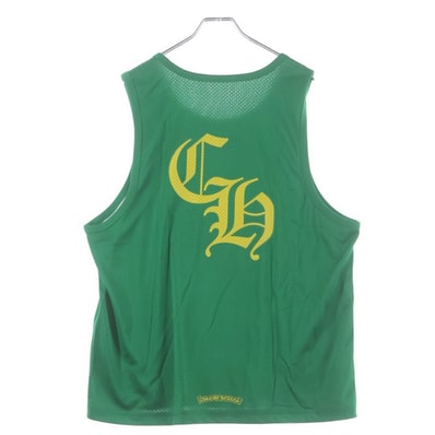 Chrome Hearts Reversible CH Logo Print Mesh Tank Top "Green"