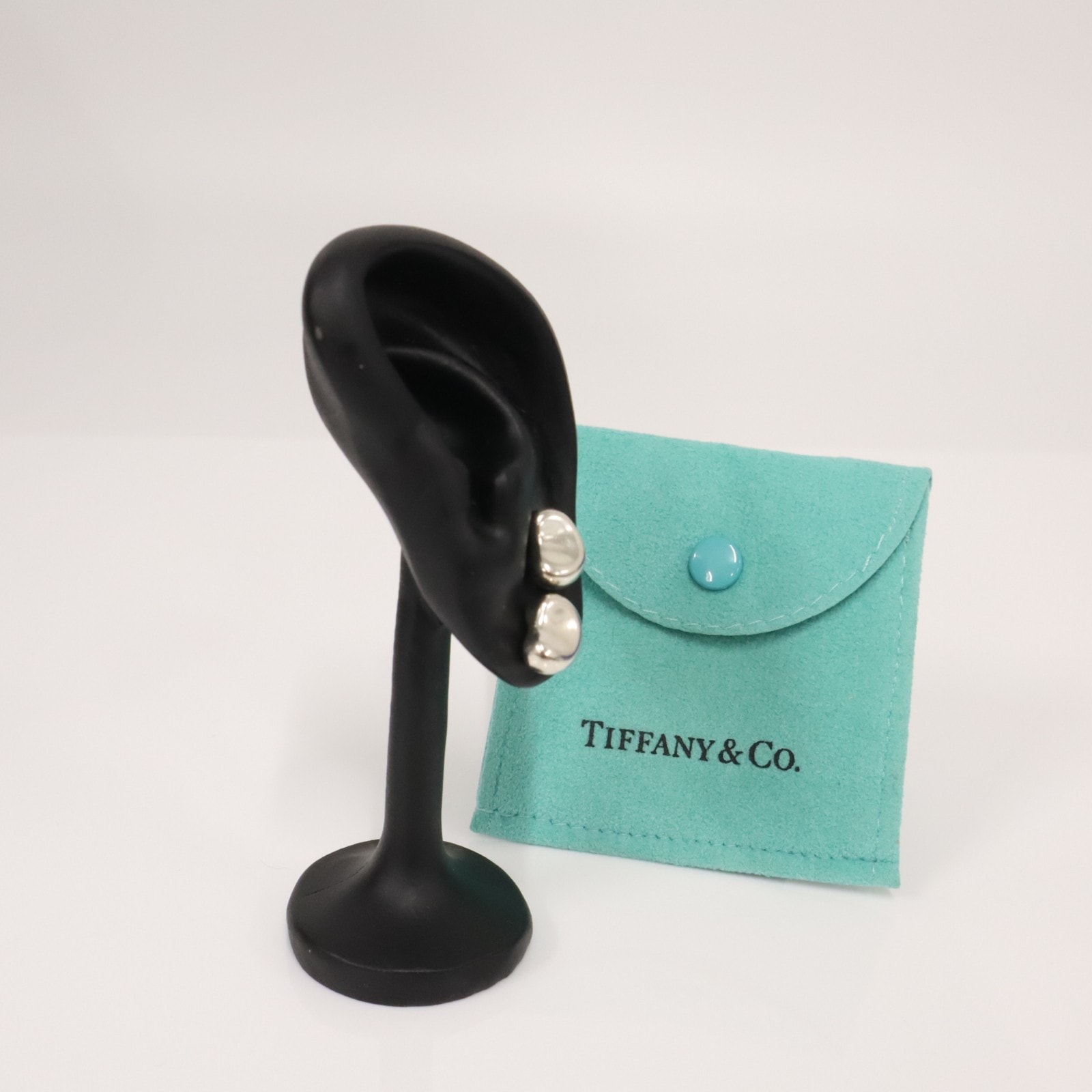 美品 TIFFANY&Co. ティファニー エルサ ペレッティ ビーン デザイン ピアス - ピアス シルバー シルバー レディース