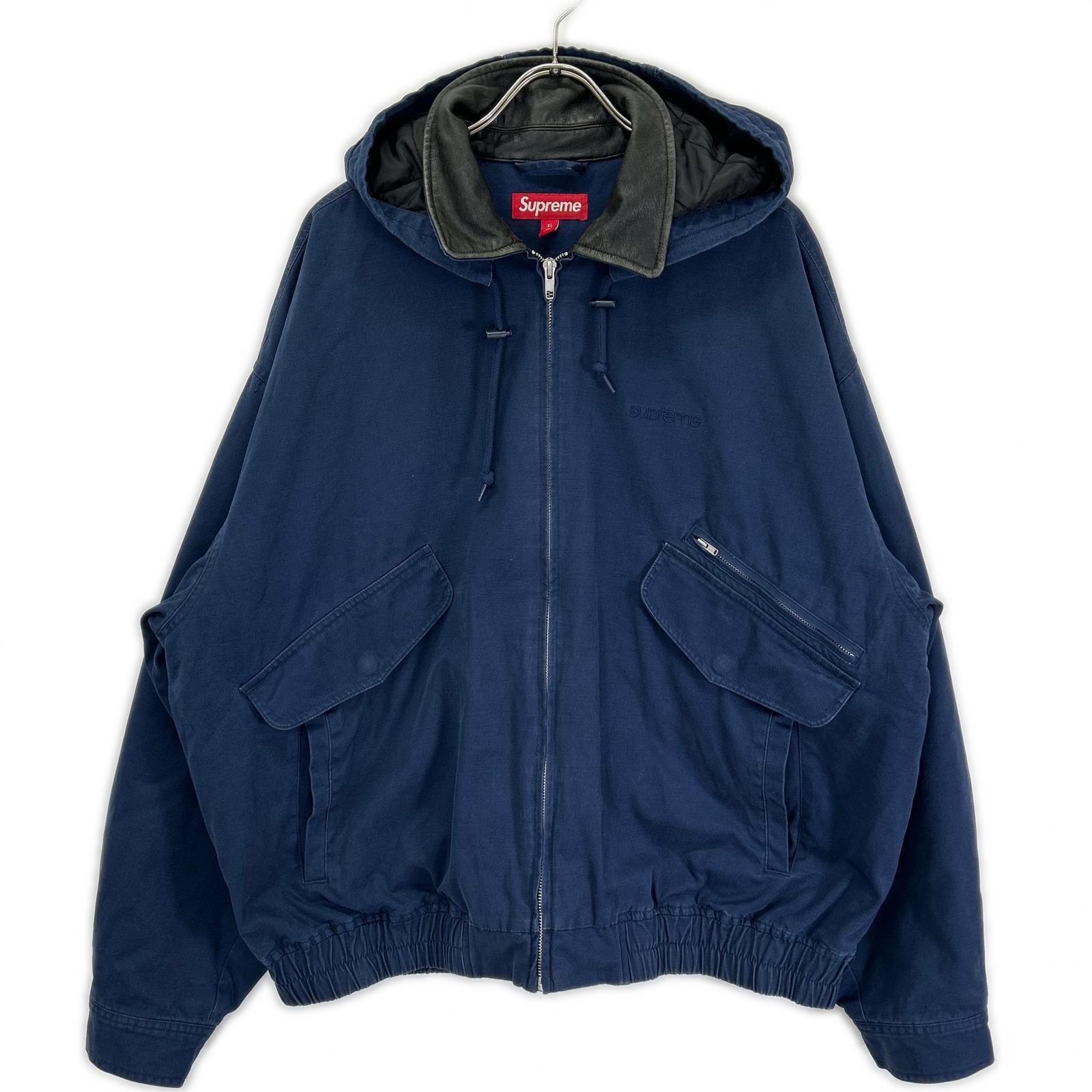 シュプリーム 24FW Leather Collar Utility Jacket XL