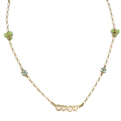 シャネル CHANEL ネックレス ココマーク メタル/エナメル ゴールド/マルチカラー レディース【中古】 e62176a