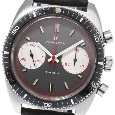 ハミルトン ビッグアイ クロノグラフ 647001-03 メンズ 【中古】