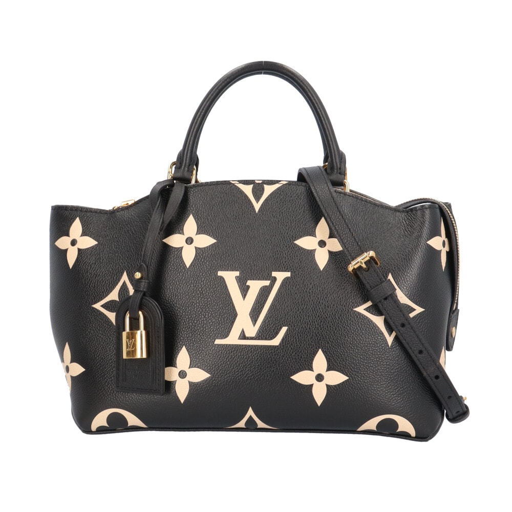 ルイヴィトン プティパレPM バイカラーモノグラムアンプラント ショルダーバッグ M58913 ブラック レディース LOUIS VUITTON 中古