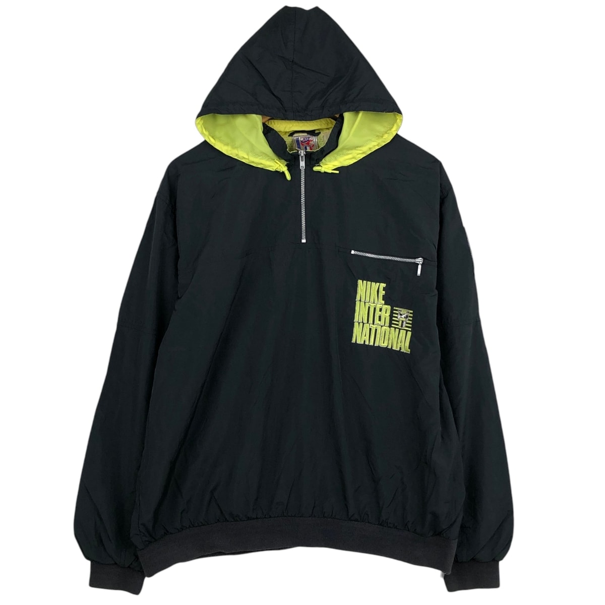 古着 80~90年代 ナイキ NIKE ハーフジップ フード付き ウォームアッププルオーバー メンズXL相当 ヴィンテージ/eaa629332