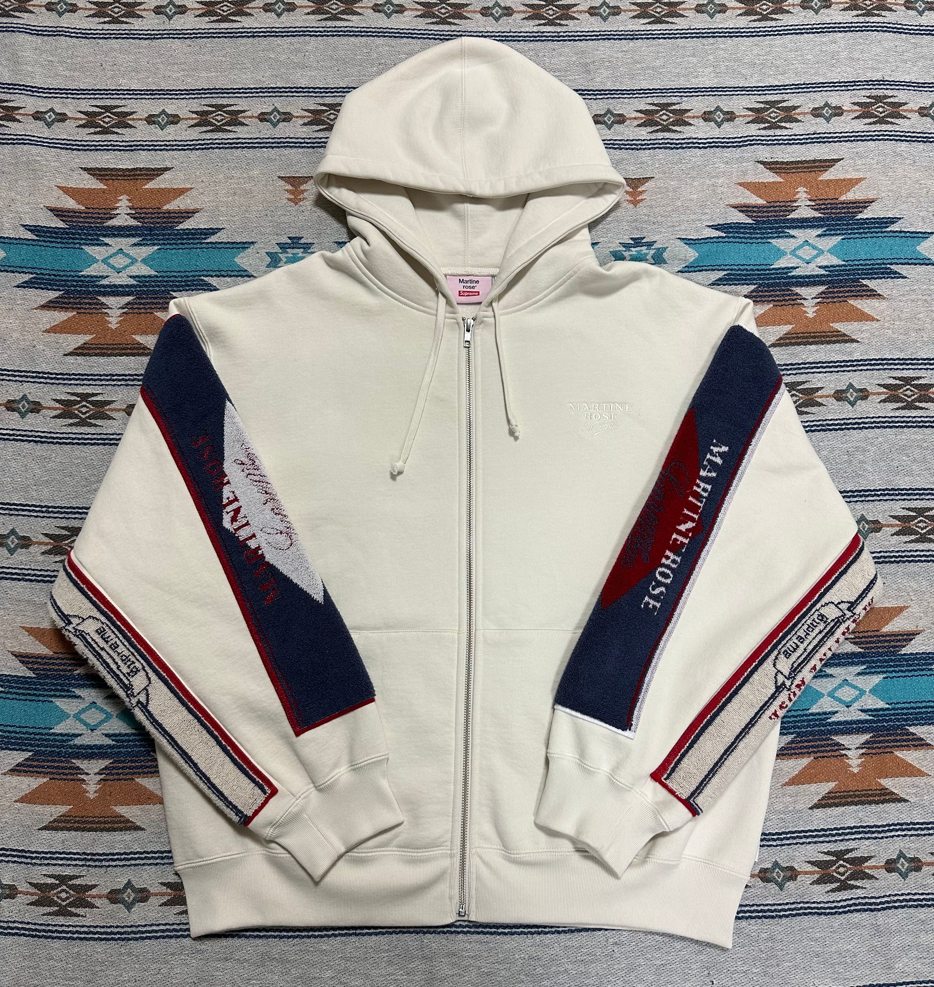 Supreme x Martine Rose Towel Zip Up Hooded Sweatshirt "White"