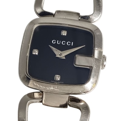 GUCCI グッチ 125.5 Gコレクション 3Pダイヤ クォーツ 腕時計 C1309