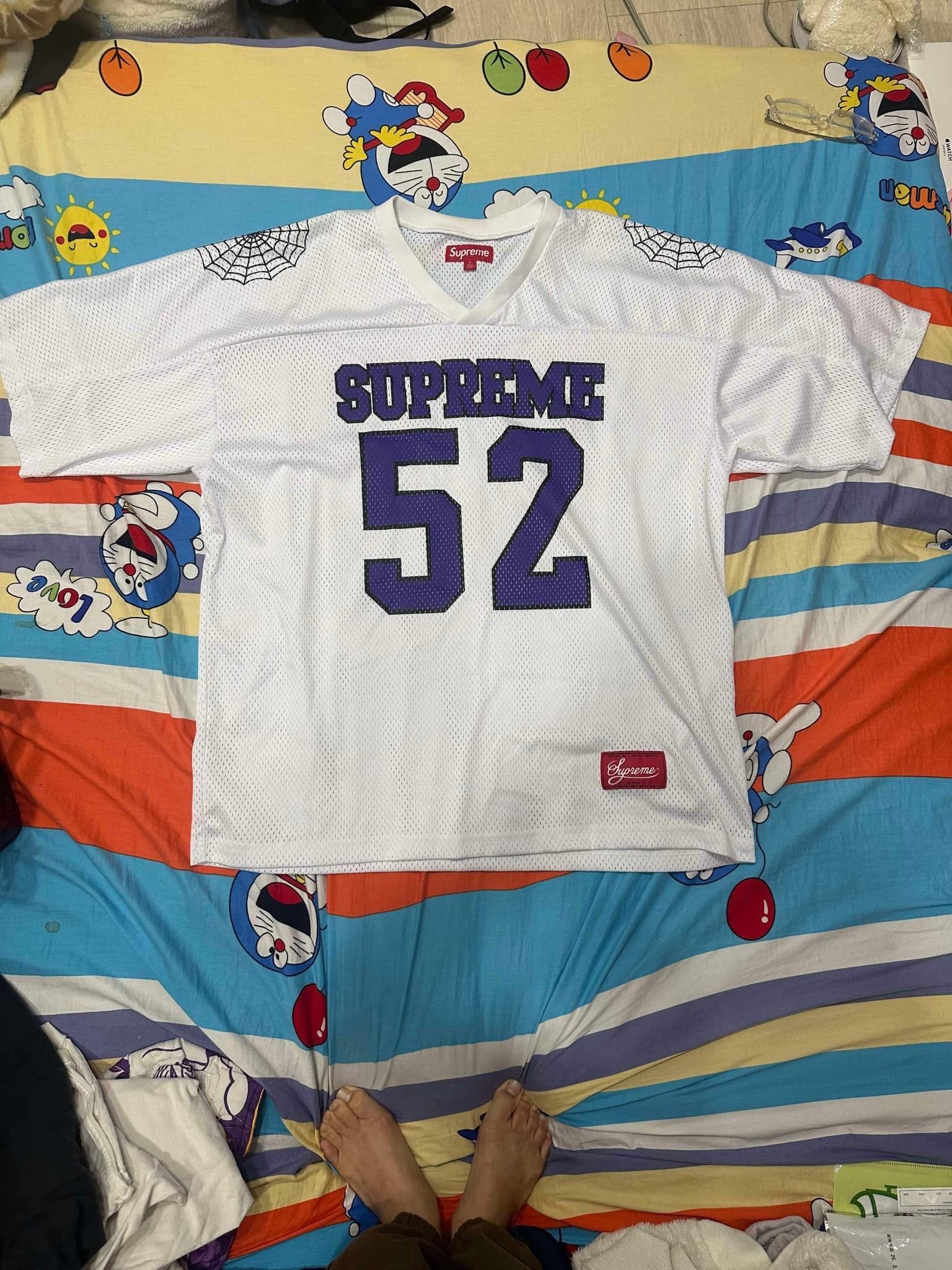 Supreme Spiderweb Football Jersey "White"