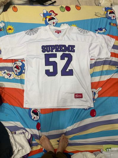 Supreme Spiderweb Football Jersey "White"