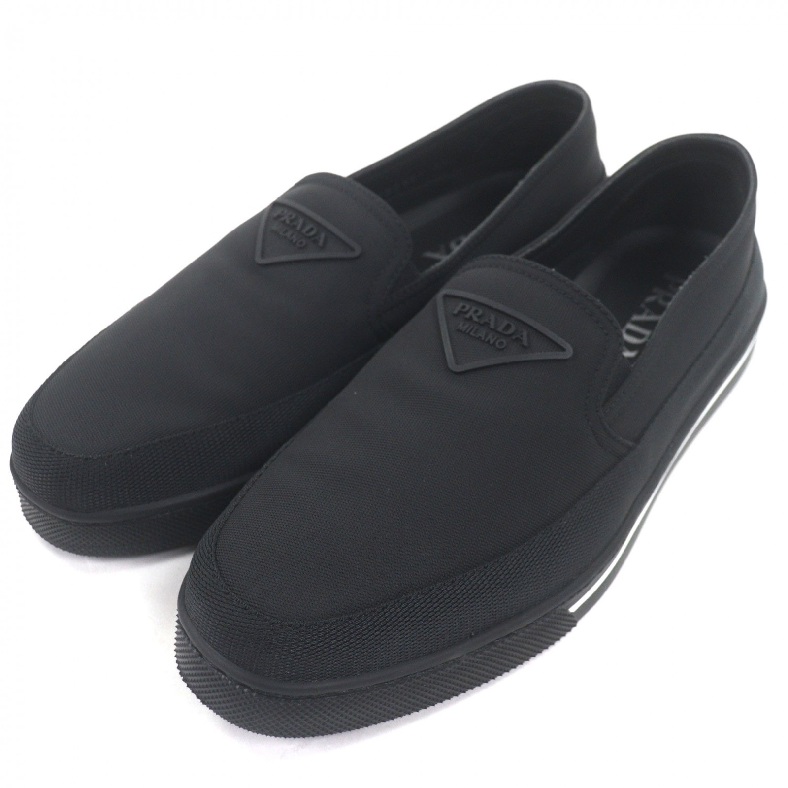 極美品 プラダ スリッポン ブラック メンズ 6.5 2S2964