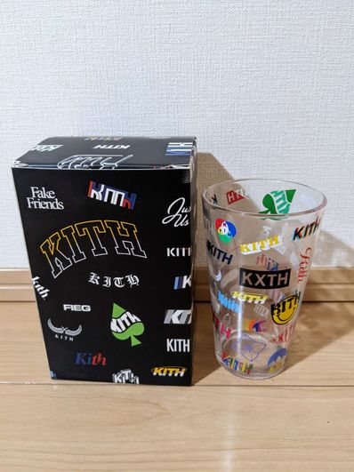 Kith Novelty Logo Glass "Black"
