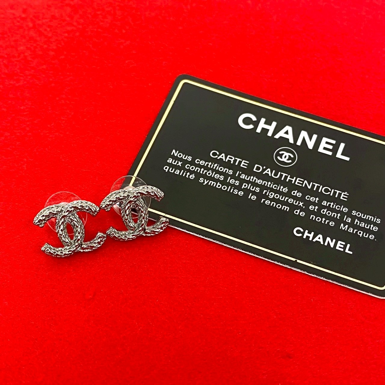 CHANEL シャネル ココマーク モチーフ 合金 メッキ ピアス シルバー
67070
