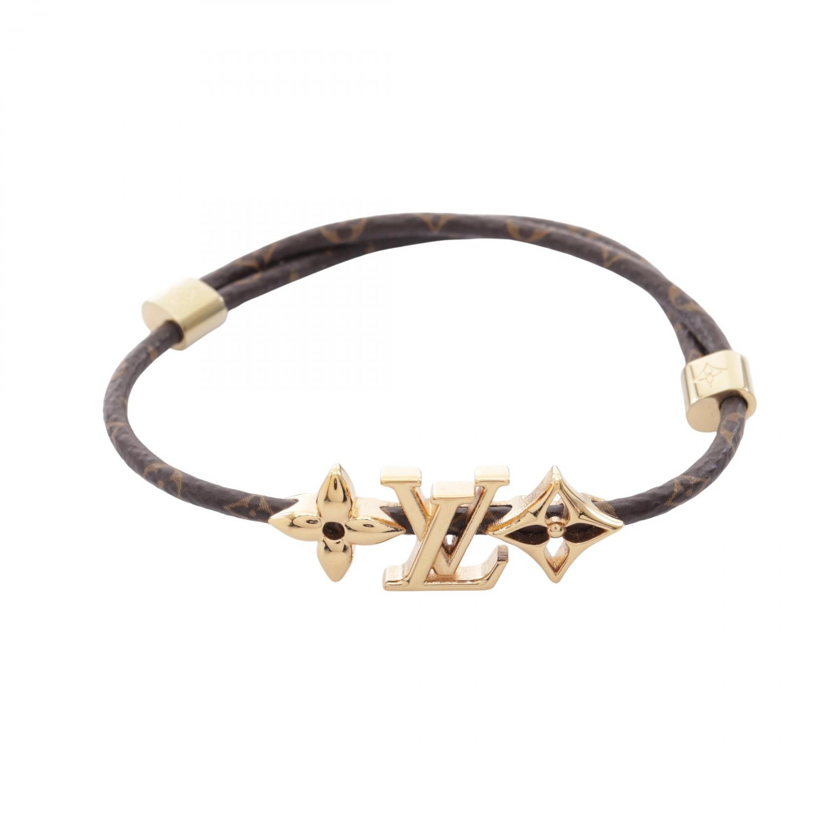 ルイ・ヴィトン LOUIS VUITTON LVアイコニック ブレスレット アクセサリー GP(ゴールドメッキ) PVC レディース ブラウン系 / ゴールド系 M8807Z 【中古】