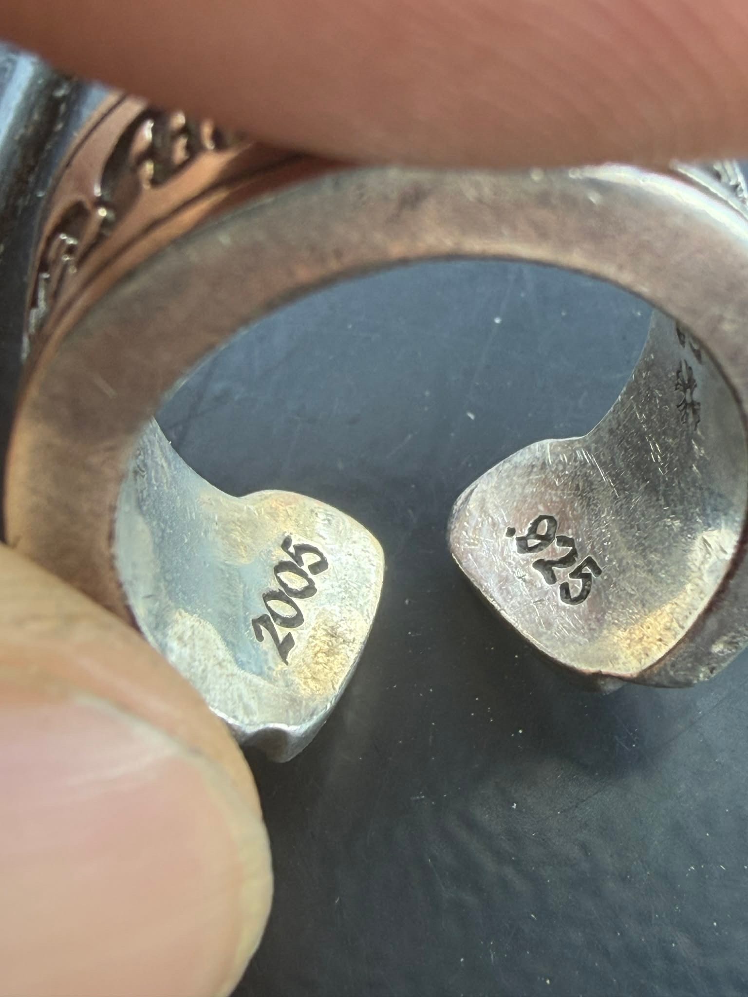 Chrome Hearts CH Scroll Label Ring / Large "Silver"