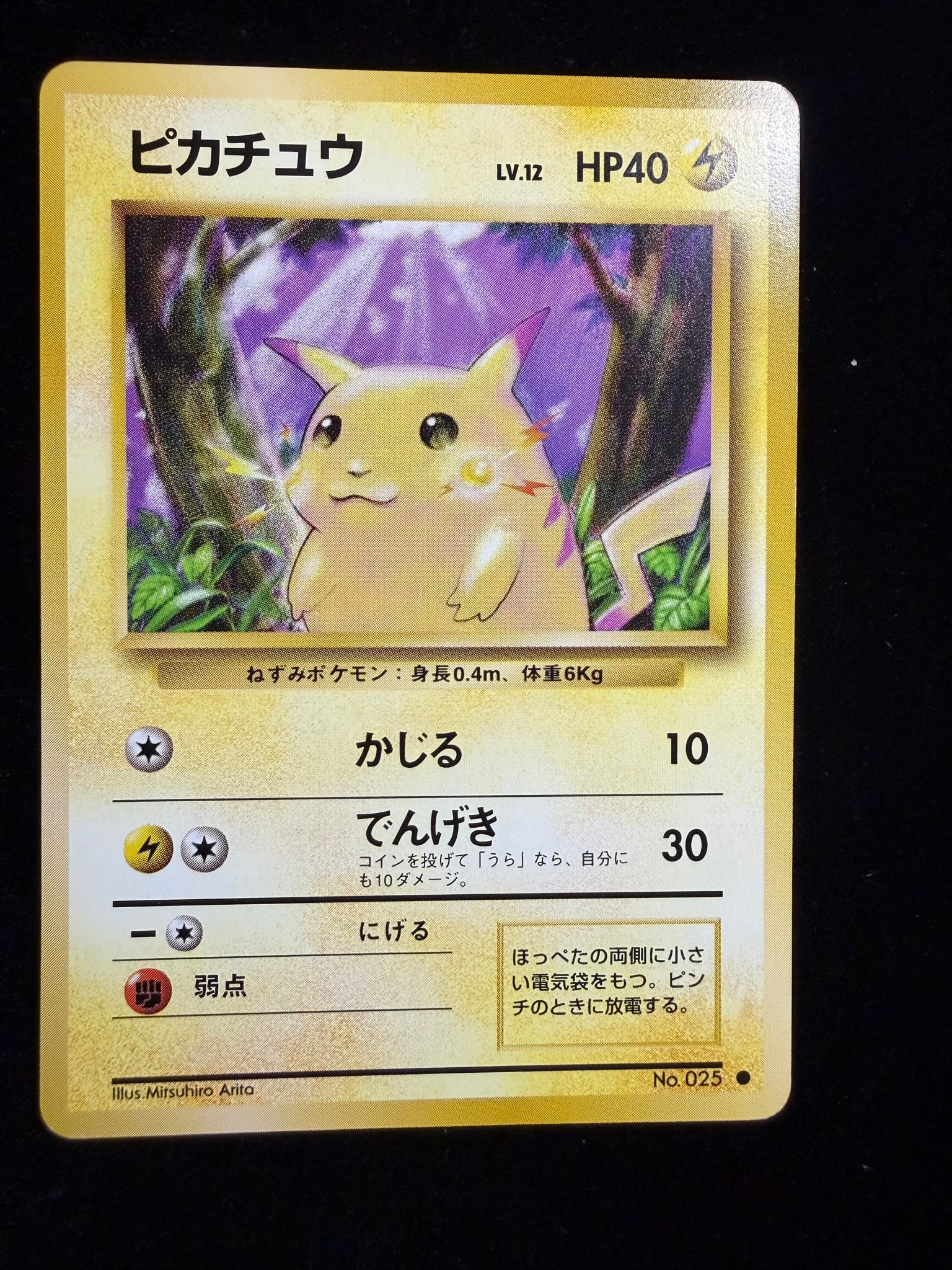 ピカチュウ ○ : 旧裏 [PMCG1-2](拡張パック「ポケットモンスター