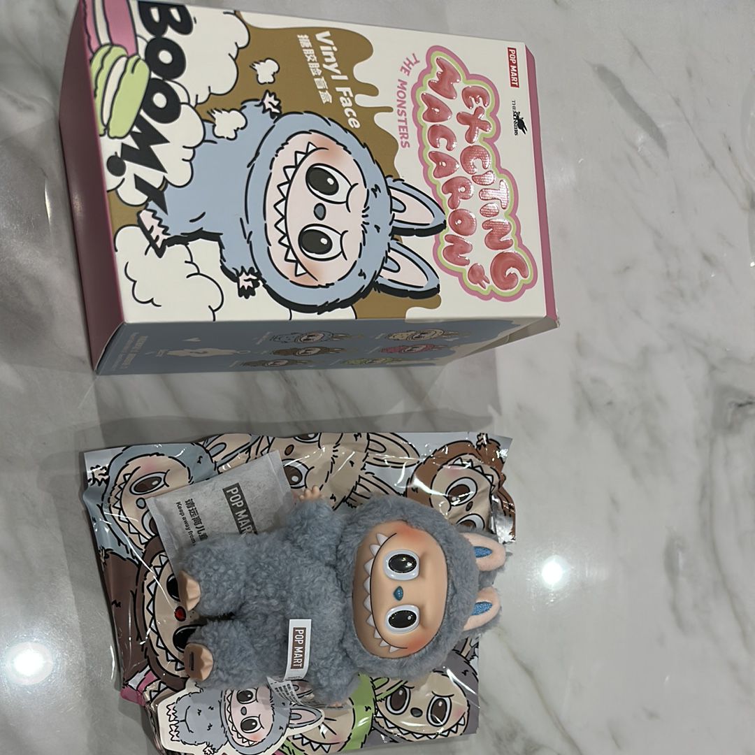 POP MART THE MONSTERS (LABUBU) Exciting Macaron Plush Series SEA SALT COCONUT