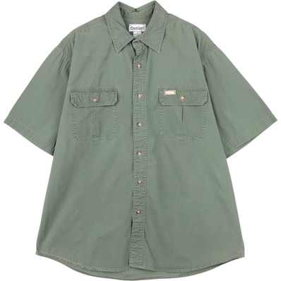 古着 カーハート Carhartt 半袖 ワークシャツ メンズL相当/eaa655316
