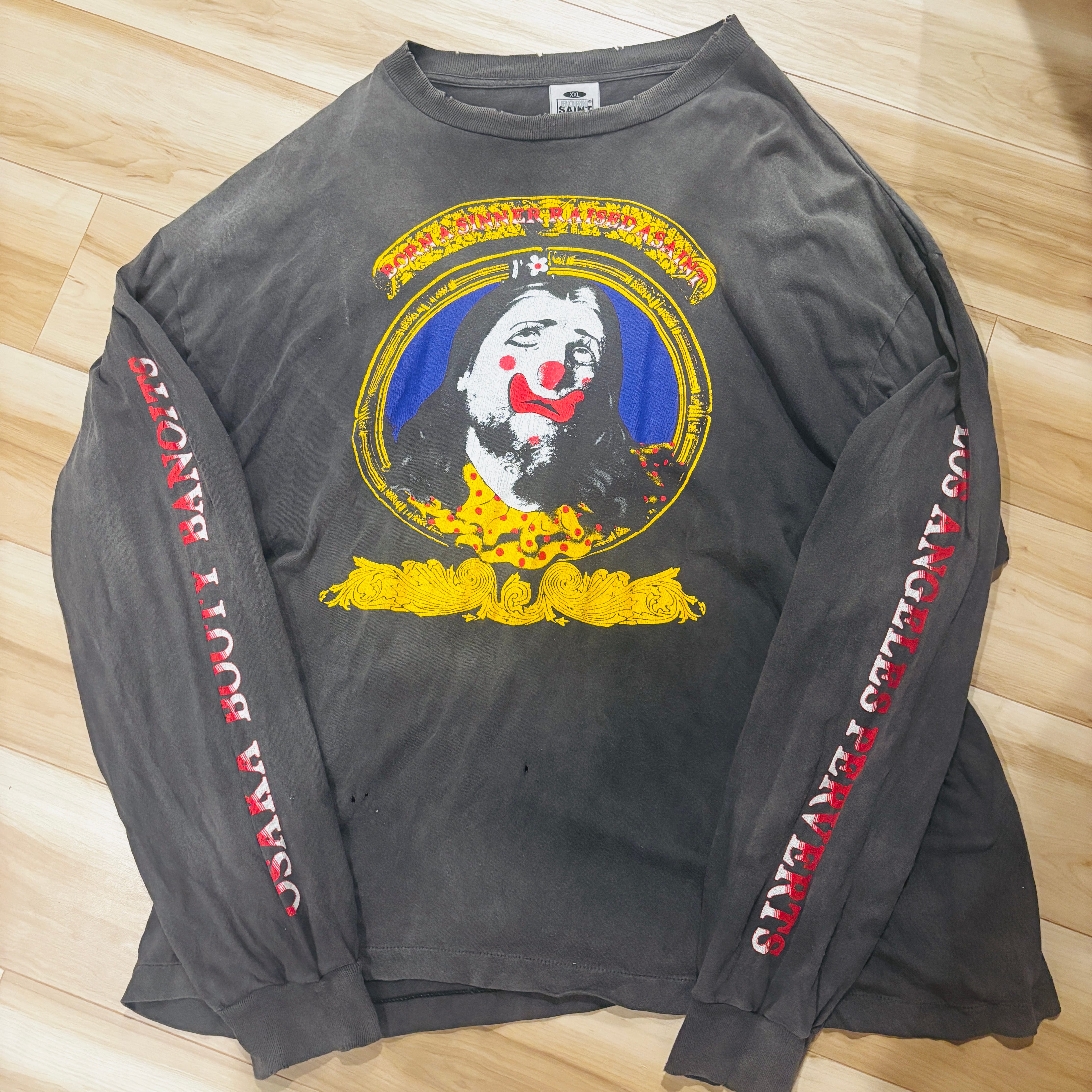 SAINT Mxxxxxx x Born x Raised BR_LS Tee_Born Saint "Black"