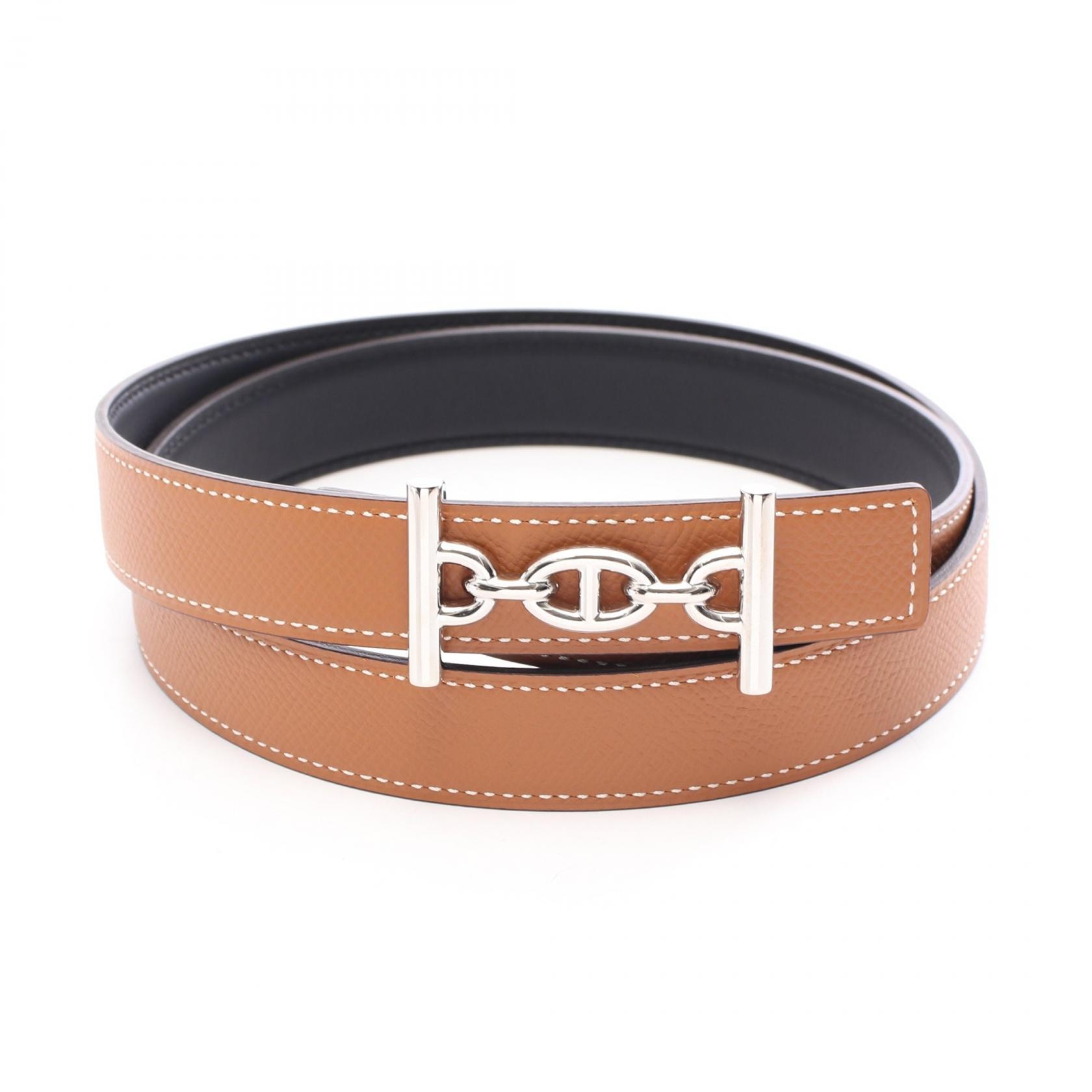 エルメス HERMES ラグーヌ ベルト キット リバーシブル ベルト 衣料品 ヴォーエプソン / ヴォースイフト ヴォーエプソン Z刻印(2021年製造) レディース ブラック系 / ブラウン系 【中古】