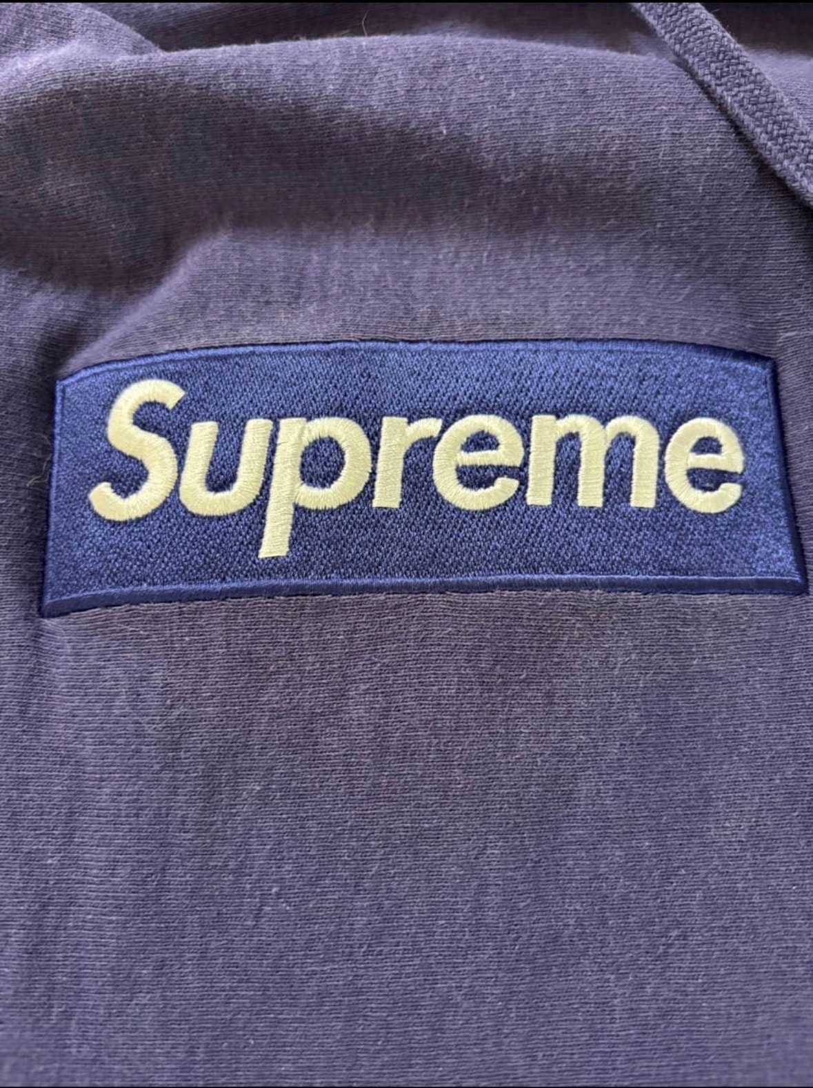 Supreme Box Logo Hooded Sweatshirt "Washed Navy" (21FW)