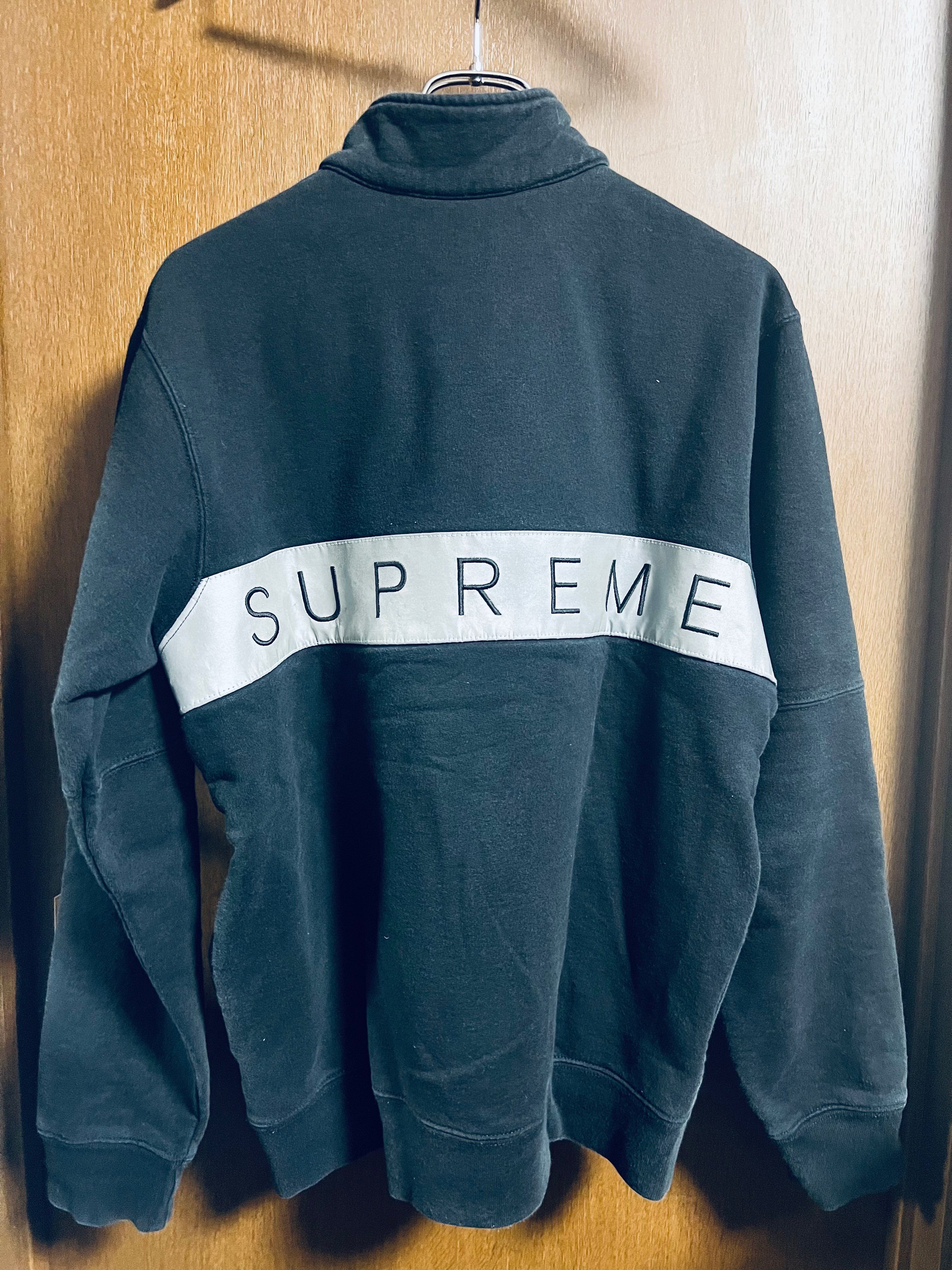 supreme Reflective Half Zip Sweat 16ss