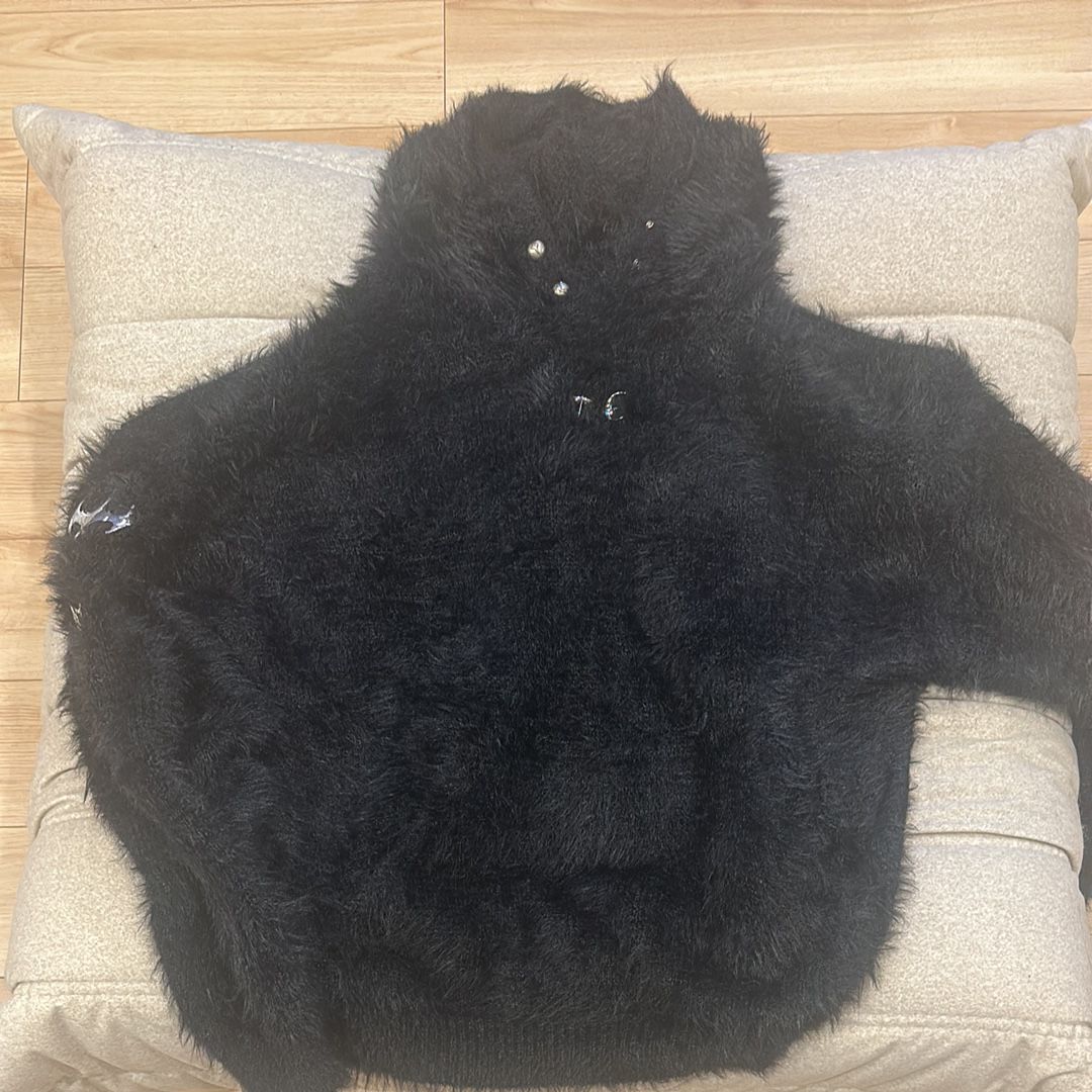 THUG CLUB Pack Fur Sword Hoodie "BLACK"