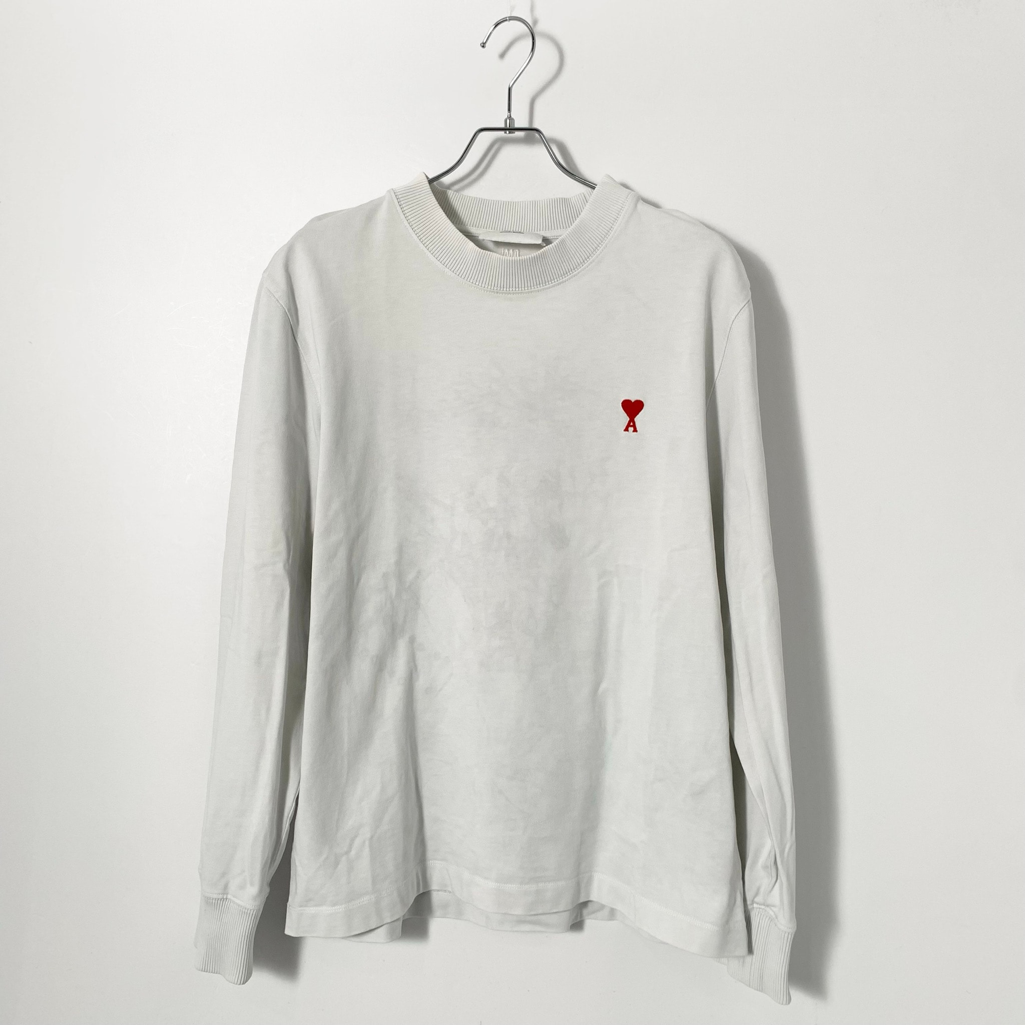 AMI PARIS Ami De Coeur Long-Sleeved T-Shirt "White"