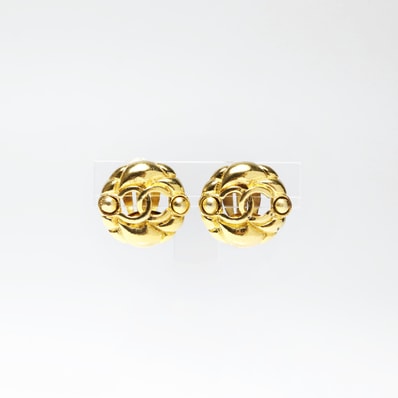 シャネル CHANEL 2cc3 1988 ココマーク ラウンド イヤリング【中古】