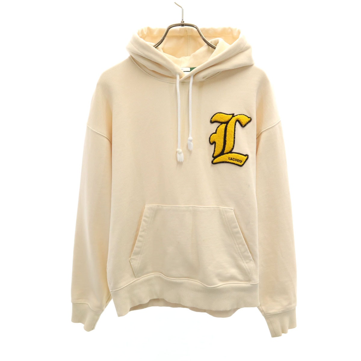 LACOSTE L!VE ラコステライブ 長袖 スウェットパーカー XS ベージュ系 プルオーバー