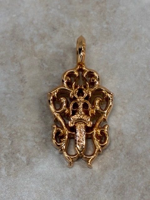 Chrome Hearts Vine Dagger Pendant 22k "Gold"