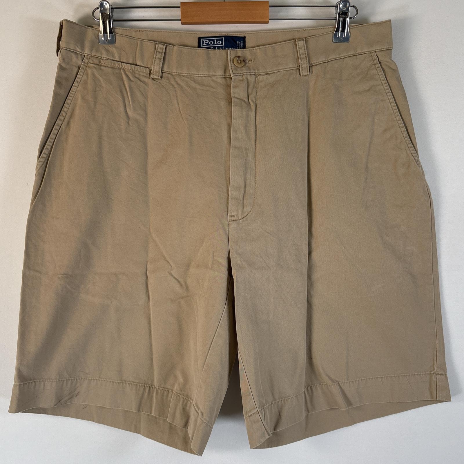 古着 90's/90年代 ポロバイラルフローレン Polo by Ralph Lauren ショートパンツ 半ズボン 短パン ハーフパンツ w36 ベージュ系 メンズ
