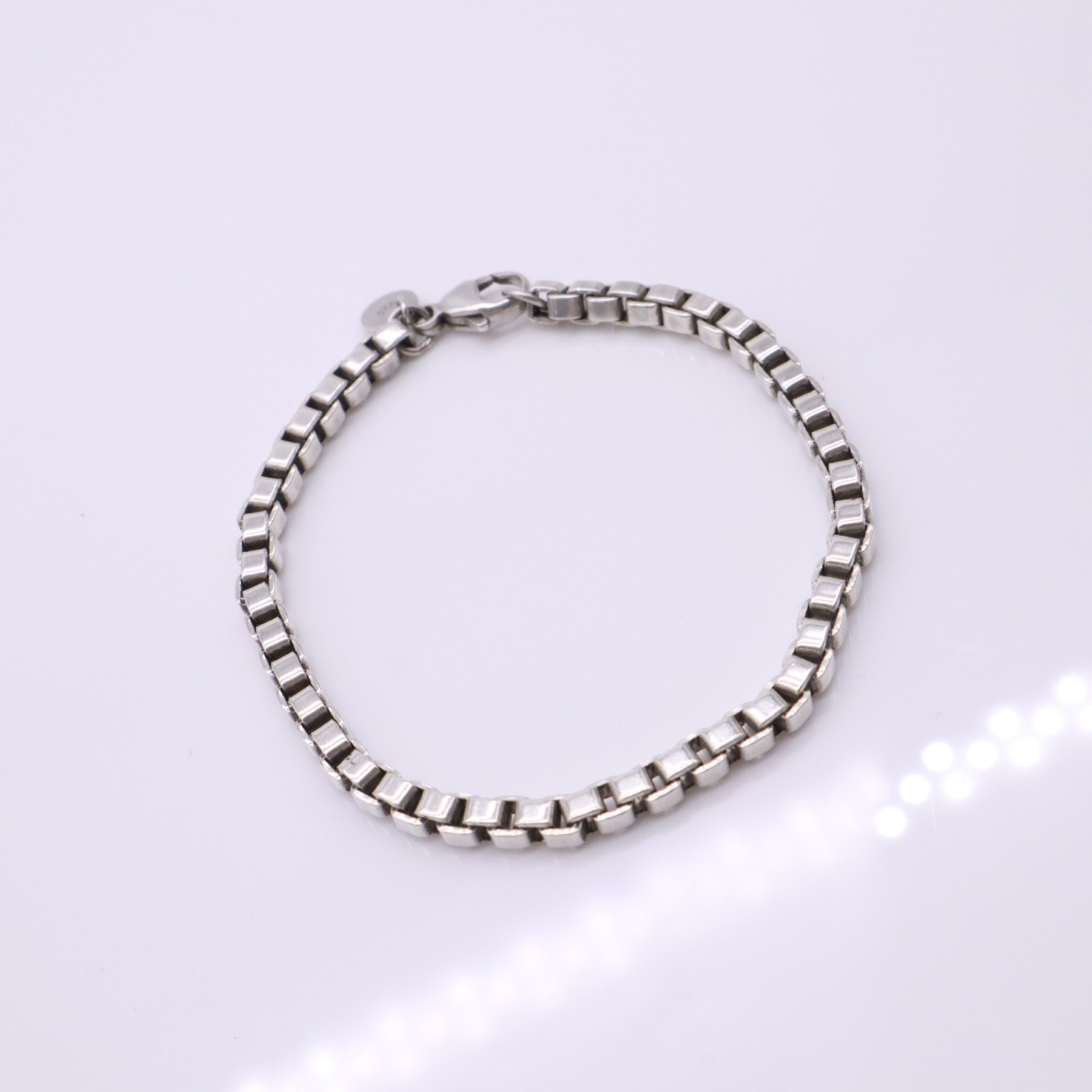 美品 TIFFANY&Co. ティファニー ベネチアン リンク ブレスレット SV925 - ブレスレット シルバー シルバー レディース