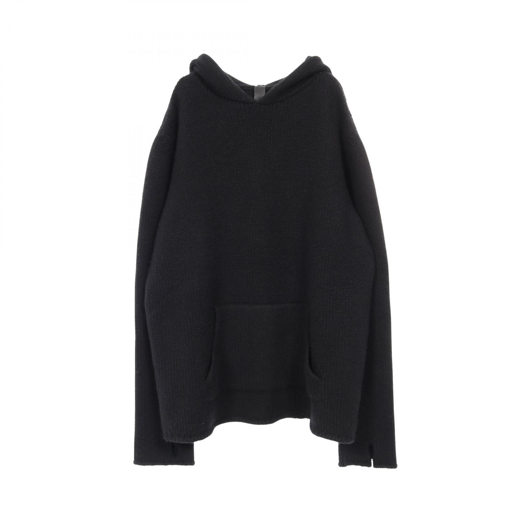 Chrome Hearts CH Cross Cashmere Knit Hoodie "Black"