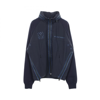 ルイ・ヴィトン LOUIS VUITTON 37TH AMERICA'S CUP ニット切替 フード付き ブルゾン 衣料品 アウター ナイロン メンズ ネイビー系 RM242MH MTX HRY56W 【中古】