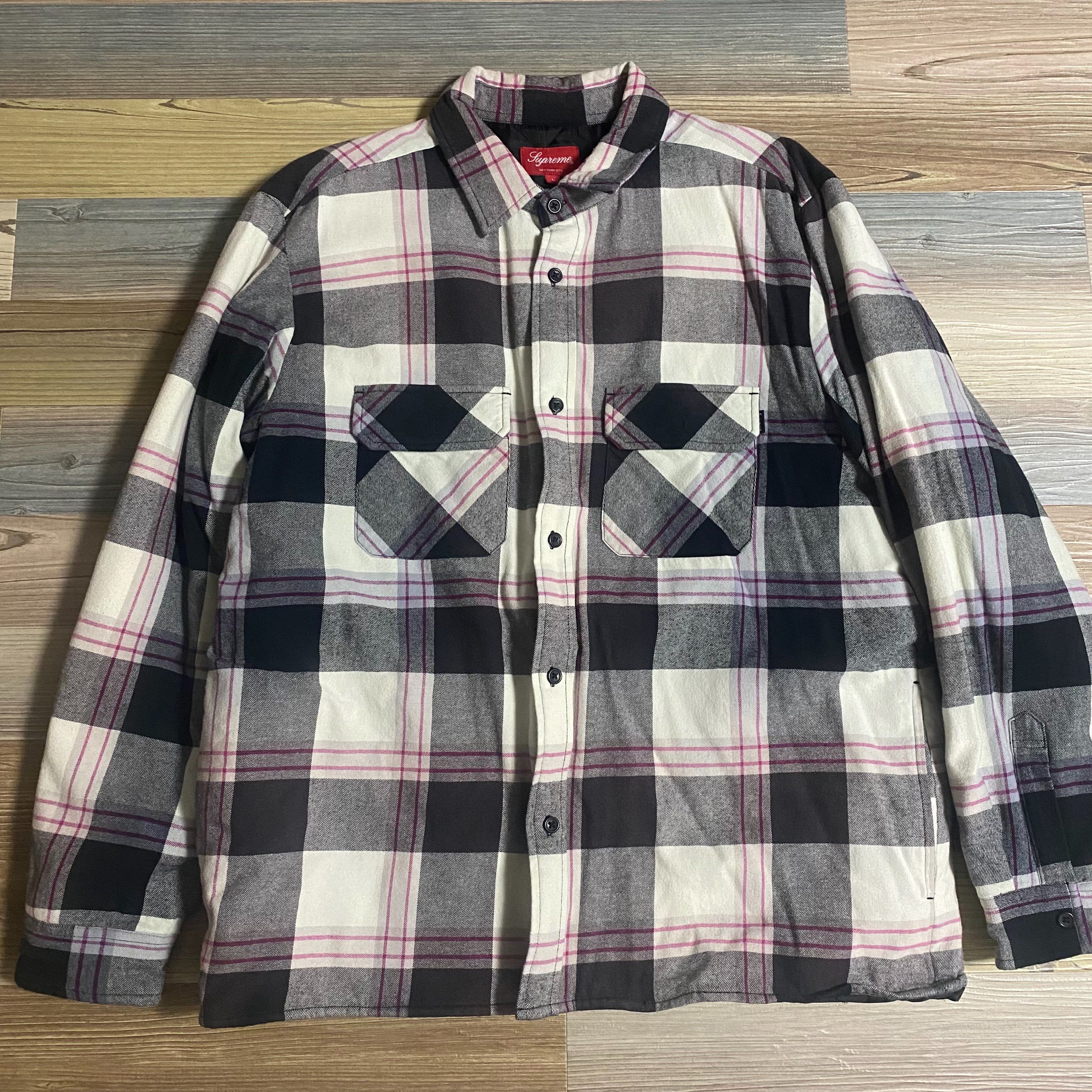 Supreme Quilted Flannel Shirt "White"