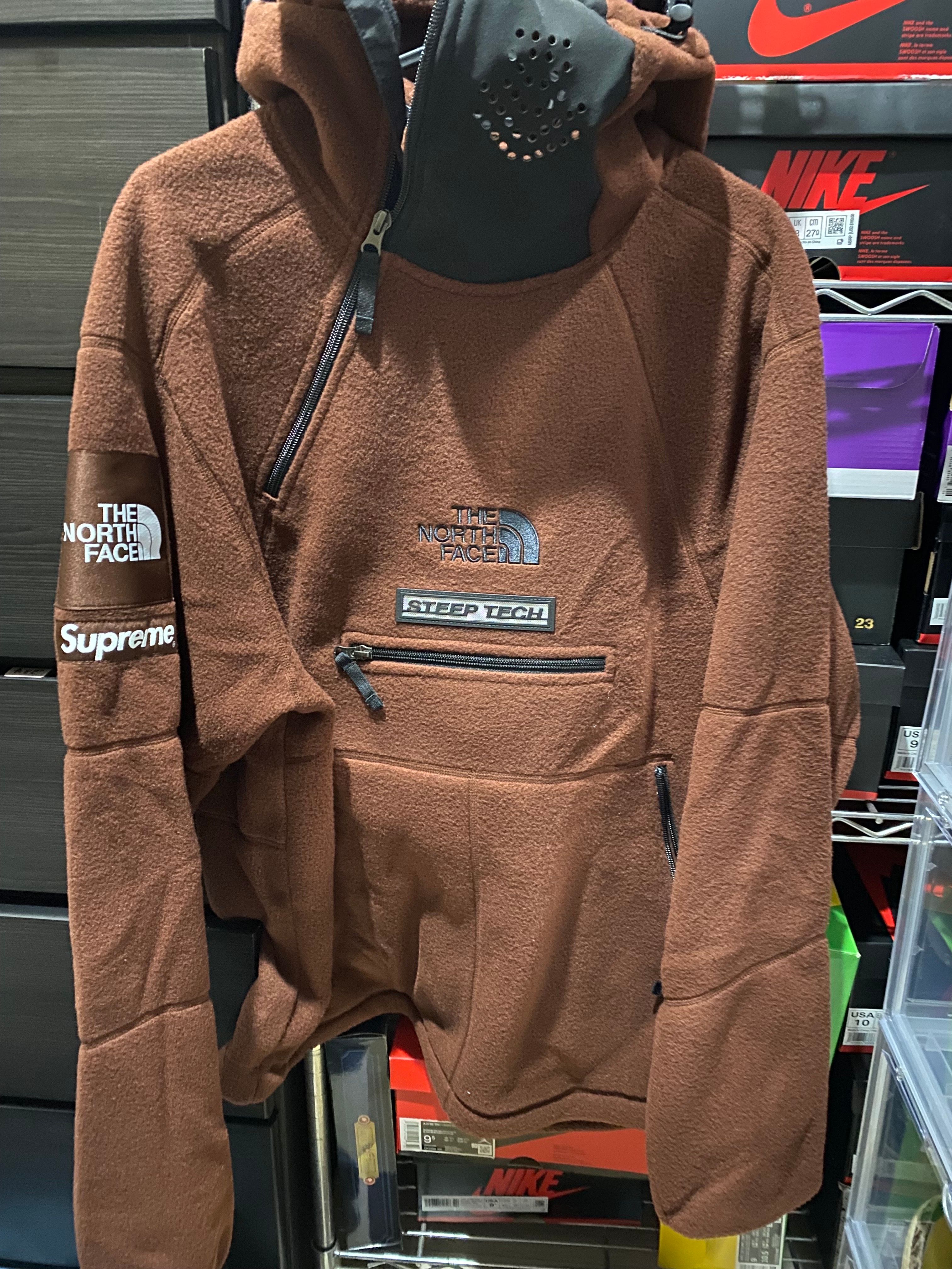 Supreme x The North Face Steep Tech Fleece Pullover "Brown"