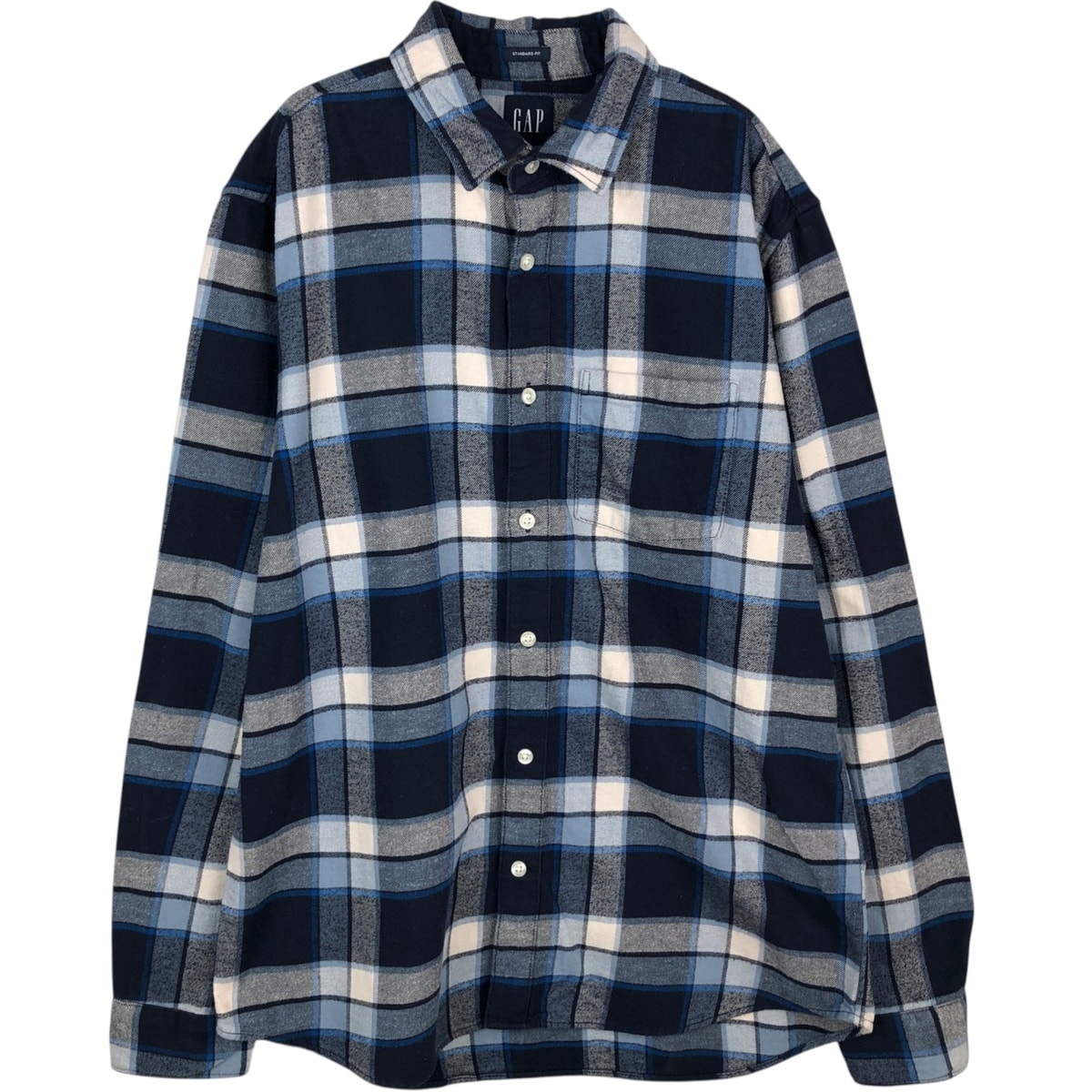 古着 ギャップ GAP 長袖 フランネルチェックシャツ メンズM相当/eaa477869