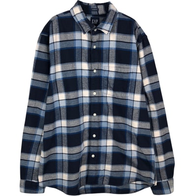 古着 ギャップ GAP 長袖 フランネルチェックシャツ メンズM相当/eaa477869