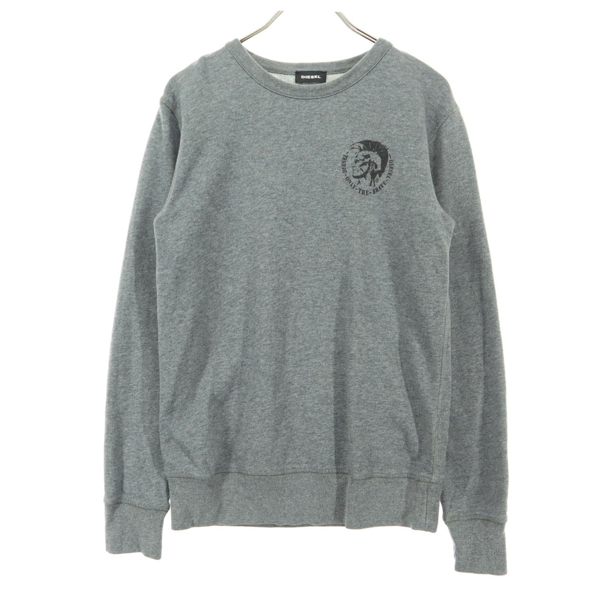 DIESEL ディーゼル プリント 長袖 トレーナー グレー スウェット