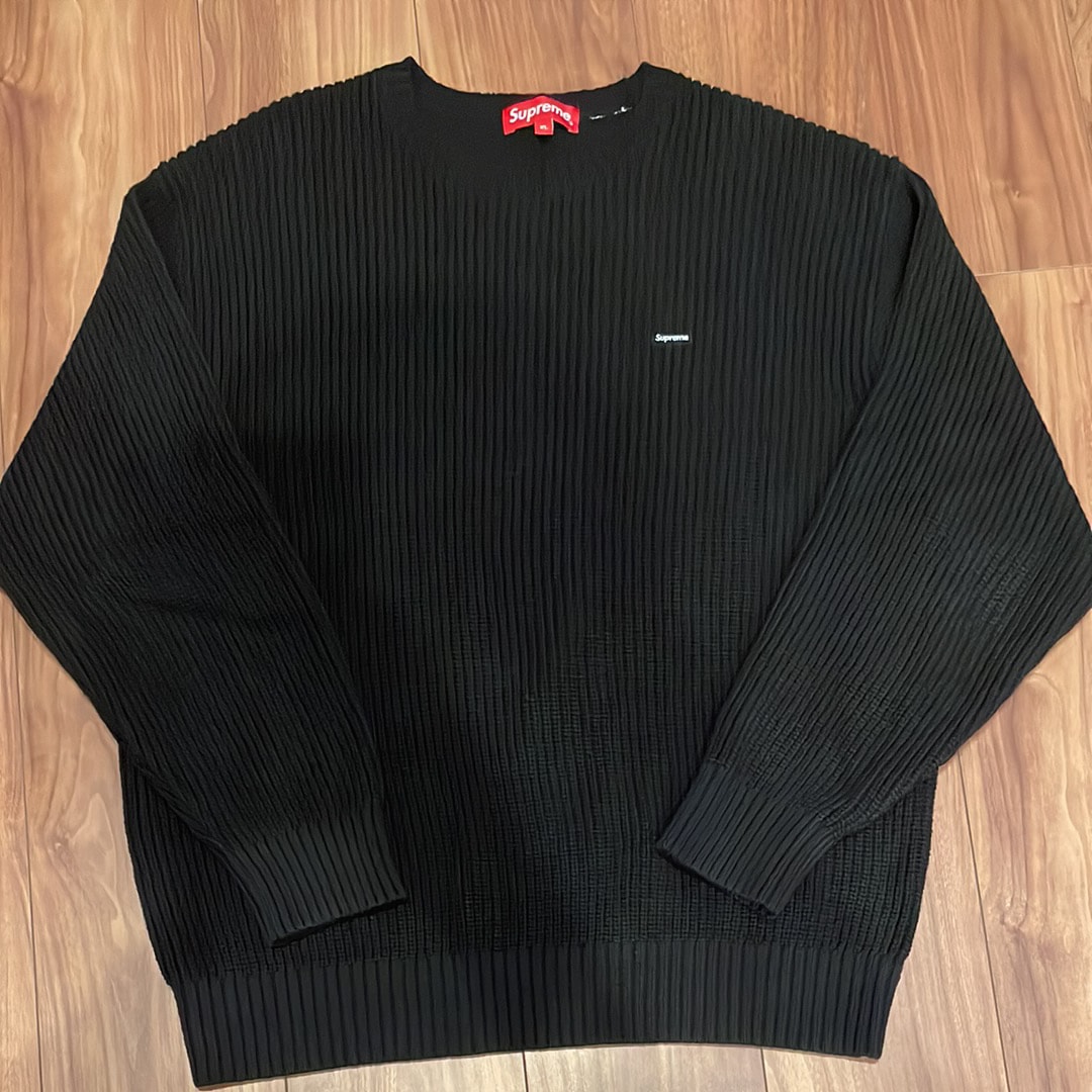 Supreme Small Box Ribbed Sweater "Black"