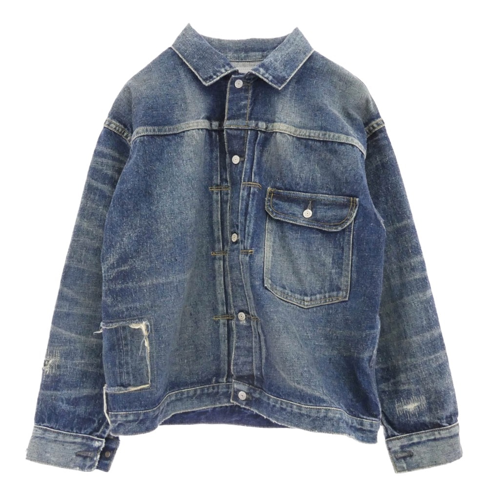 JUNYA WATANABE COMME des GARCONS MAN 24AW WN-J924 New Manual W Name Jacket ニュー マニュアル ネーム デニムジャケット インディゴブルー系 S【中古】