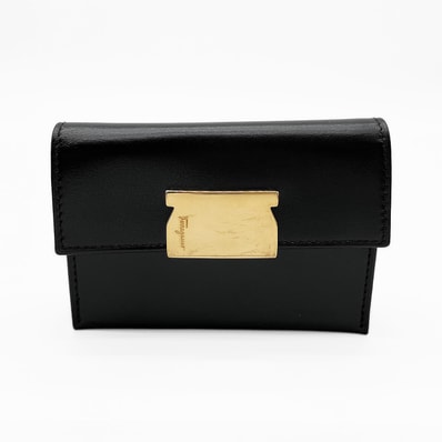Salvatore Ferragamo サルヴァトーレフェラガモ コインケース
レザー メタル ブラック レディース
【中古】