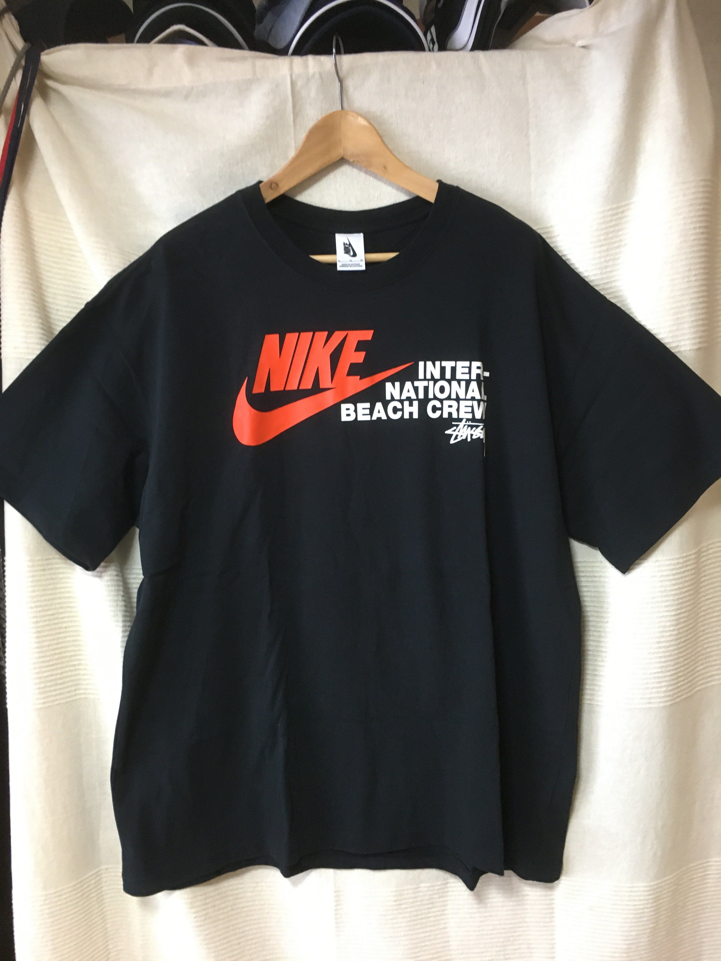 Nike x Stussy International Beach Crew T-Shirt "Black"