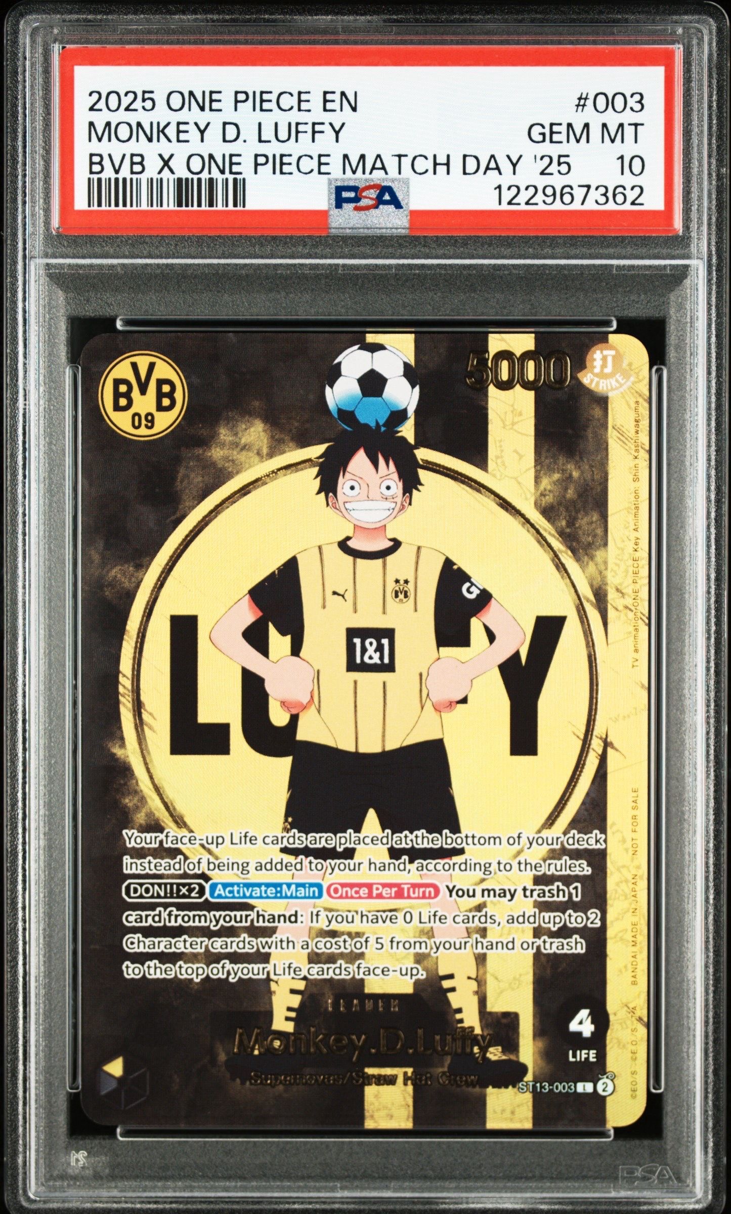 モンキー・D・ルフィ L [ST13-003]【英語版】(プロモーションカード「ボルシアドルトムント × ONE PIECE マッチデー 2025」)