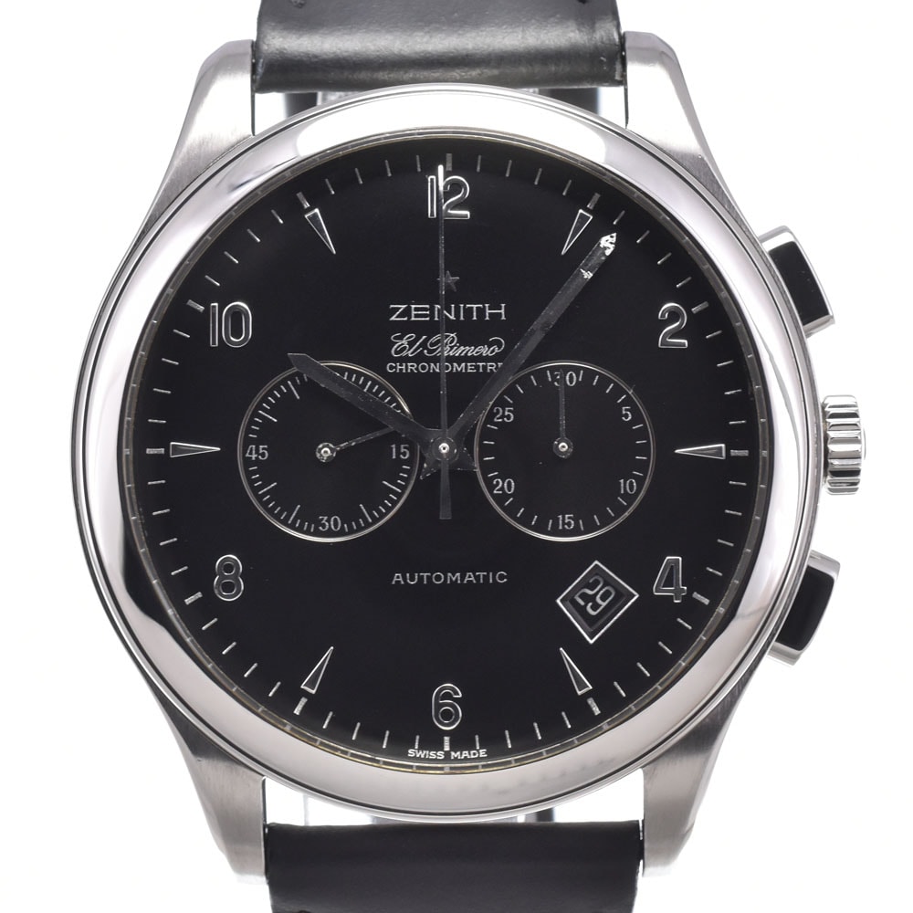 ゼニス ZENITH 03.0520.4002/21.C492 グランドクラス エル・プリメロ クロノグラフ デイト 自動巻き メンズ 良品 箱付き 腕時計 M#150759