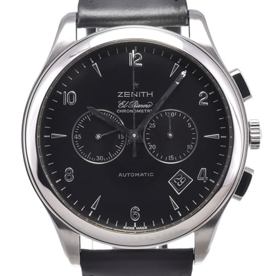 ゼニス ZENITH 03.0520.4002/21.C492 グランドクラス エル・プリメロ クロノグラフ デイト 自動巻き メンズ 良品 箱付き 腕時計 M#150759