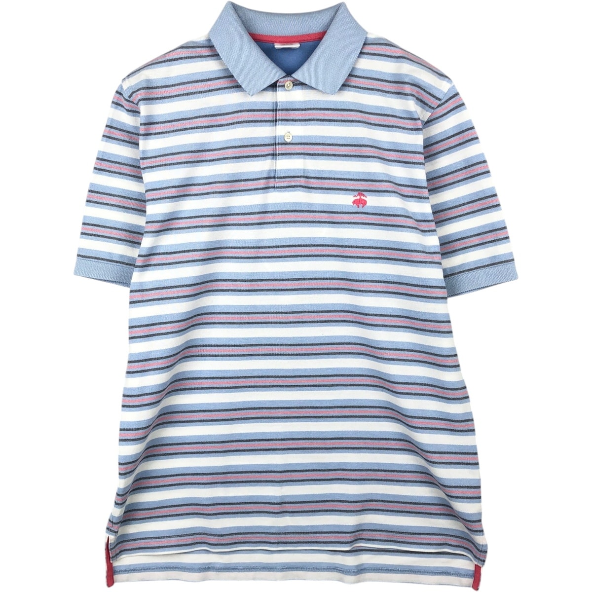 古着 ブルックスブラザーズ Brooks Brothers 1818 半袖 ボーダー ポロシャツ メンズM相当/eaa620833