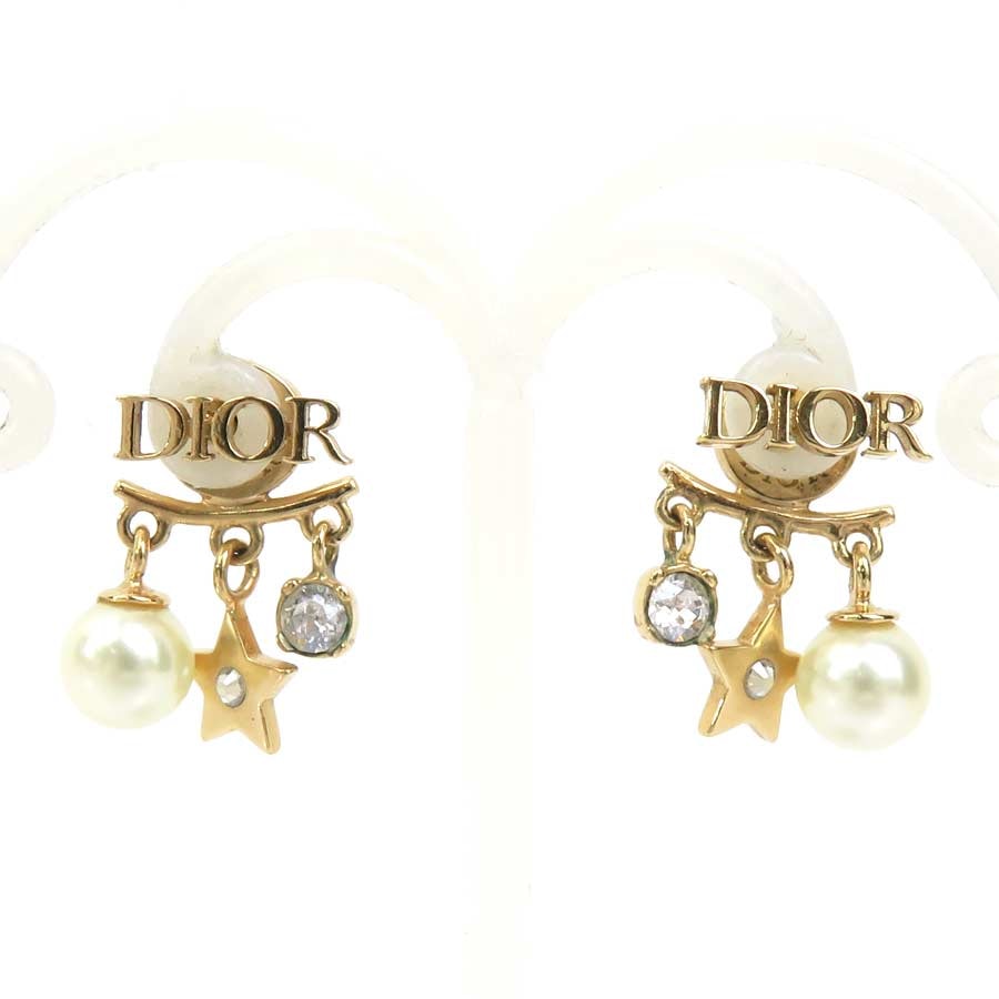 クリスチャンディオール Christian Dior ピアス メタル ゴールド レディース【中古】 h32333k